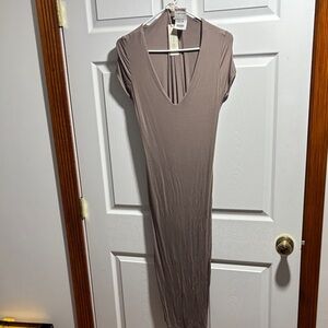 See You Monday Backless Taupe Dress